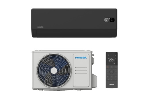 Инверторен климатик Romstal EcoVent 1000, черен мат, Wi-Fi, до -25°C, R32, 12000 BTU, Клас A+++/A++ Инверторен климатик Romstal EcoVent 1000, черен мат, Wi-Fi, до -25°C, R32, 12000 BTU, Клас A+++/A++