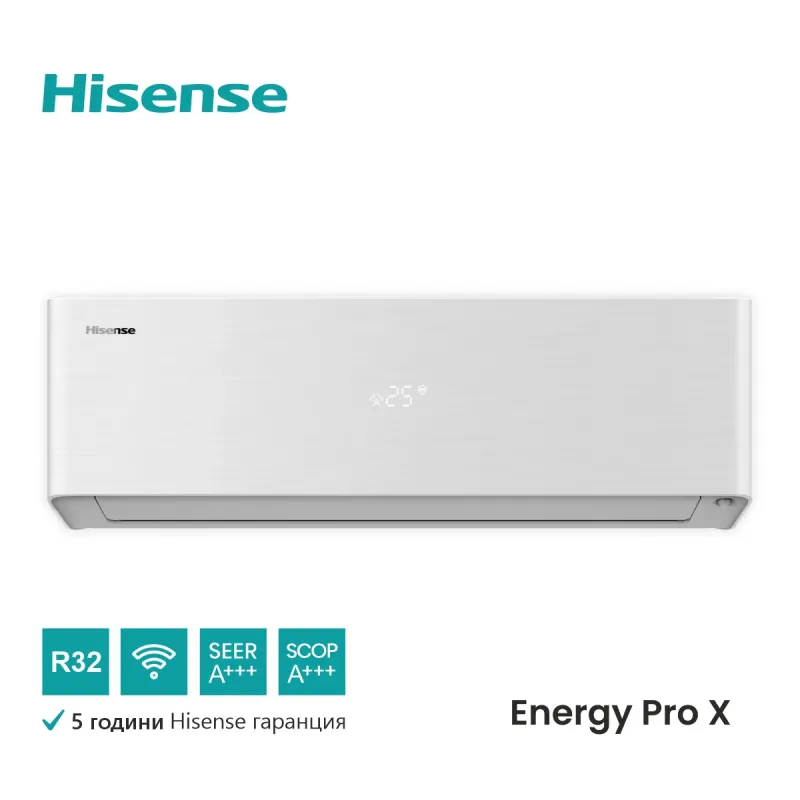 Hisense, вътрешно тяло на инверторен климатик Energy Pro X Black 12000 BTU | Лотос Клима