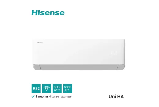 Инверторен климатик Hisense HA25XU00G/AS25XU0EW Uni HA WiFi, 9000 BTU Инверторен климатик Hisense HA25XU00G/AS25XU0EW Uni HA WiFi, 9000 BTU