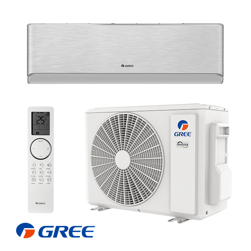 Инверторен климатик Gree Airy GWH18AVDXE-K6DNA1A - сребърен | Лотос Клима